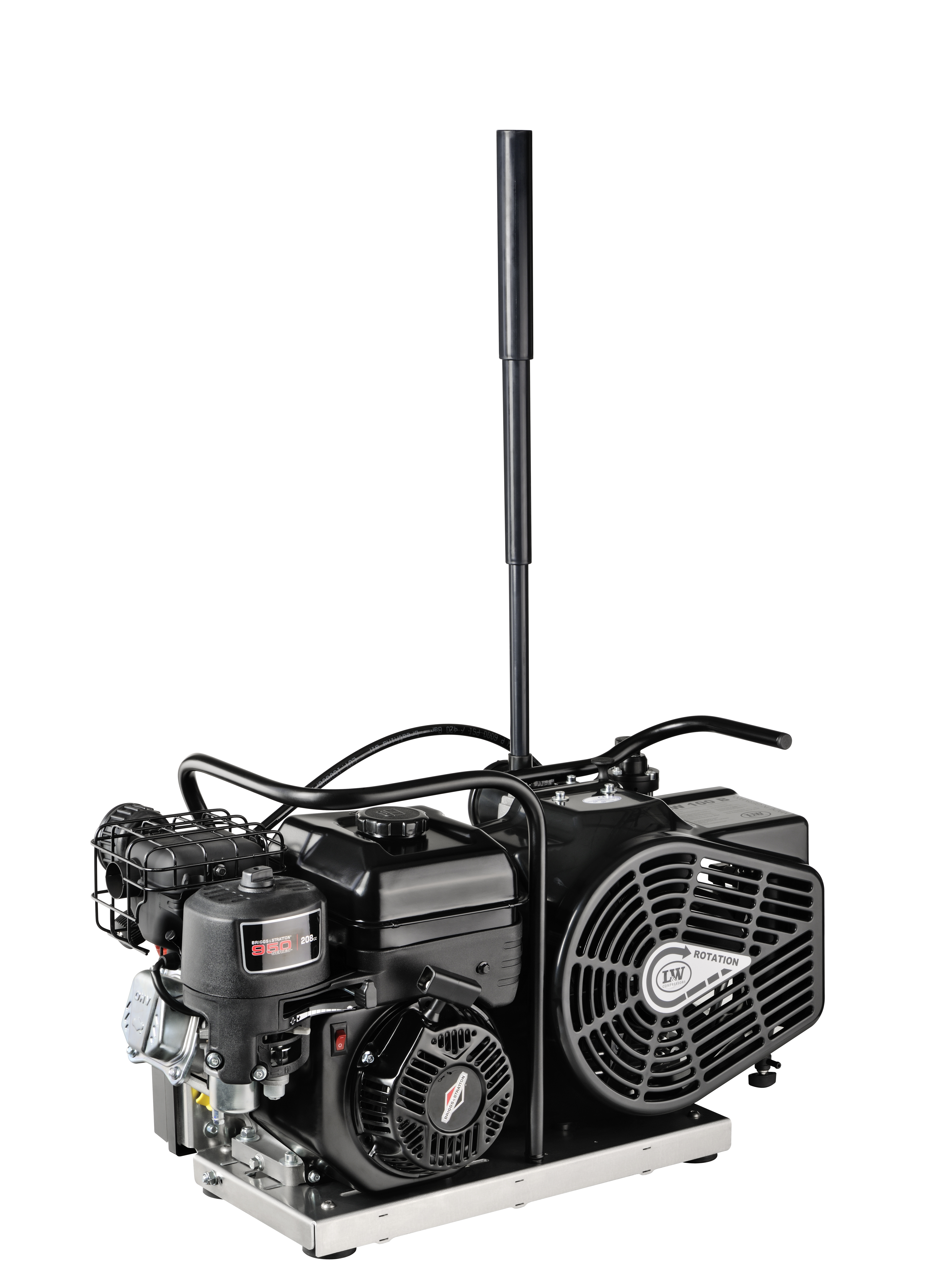 Leistungsstarker LW 100 B Kompressor für Werkstatt und Industrie, ideal zur zuverlässigen Versorgung von Druckluftwerkzeugen.