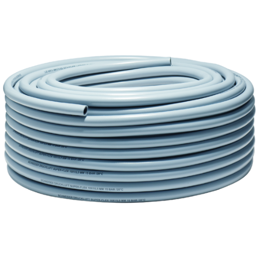 Flexibler Super-Flex-Schlauch, strapazierfähig und leicht zu handhaben, ideal für Druckluftwerkzeuge und industrielle Anwendungen.