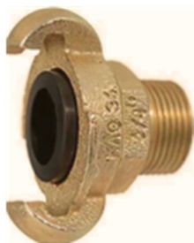 Klauenkupplung mit R 3/8" Außengewinde für sicheren und schnellen Anschluss von Druckluftleitungen in Werkstatt und Industrie.