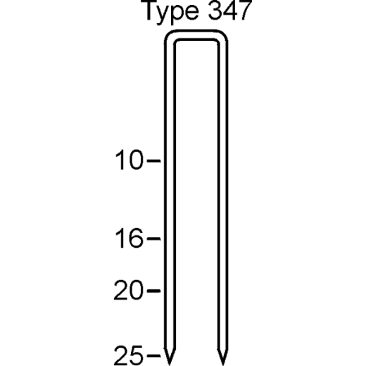 Klammern KL347/2500 aus robustem Material, ideal für professionelle Heftgeräte und präzises Befestigen in Handwerk und Industrie.