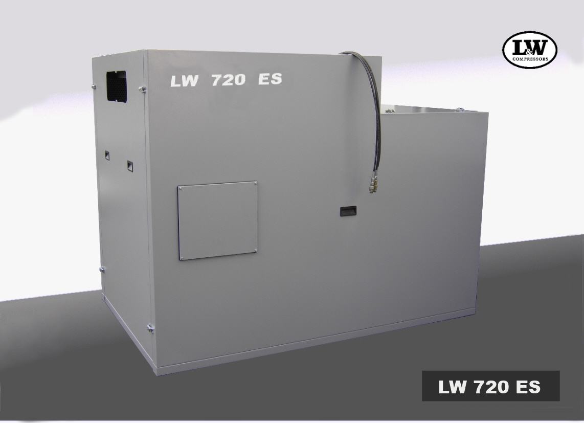 Schalldämmgehäuse LW 720 ES, reduziert Geräusche von Kompressoren deutlich und sorgt für einen ruhigeren Arbeitsplatz.