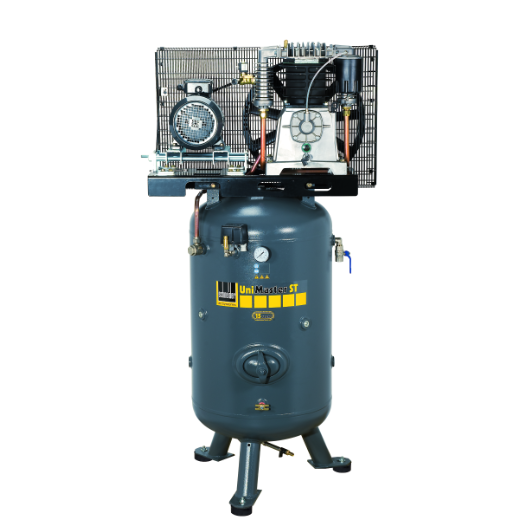 UNM STS Kompressor mit stabilem Gehäuse, geeignet für zuverlässige Druckluftversorgung in Werkstatt-, Handwerks- und Industrieanwendungen.