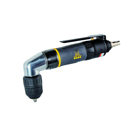 Winkelbohrmaschine mit robustem Gehäuse und leistungsstarkem Motor, ideal zum Bohren und Schrauben in engen oder schwer zugänglichen Bereichen.