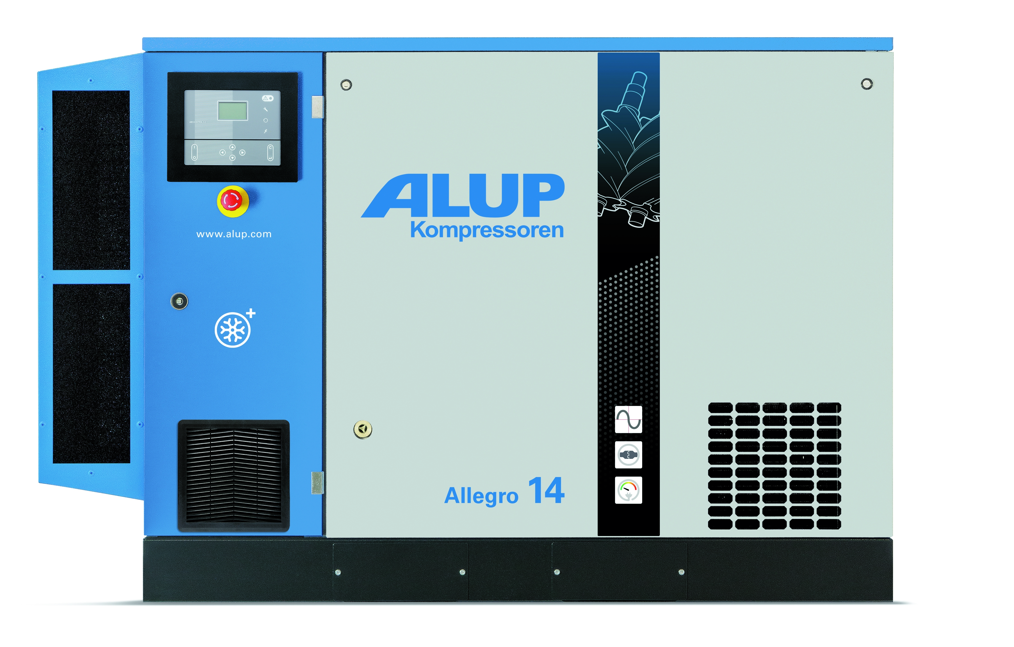 ALLEGRO 8/13 PLUS Schraubenkompressor mit hoher Förderleistung und robustem Design, ideal für Werkstatt, Industrie und professionelle Anwendungen.