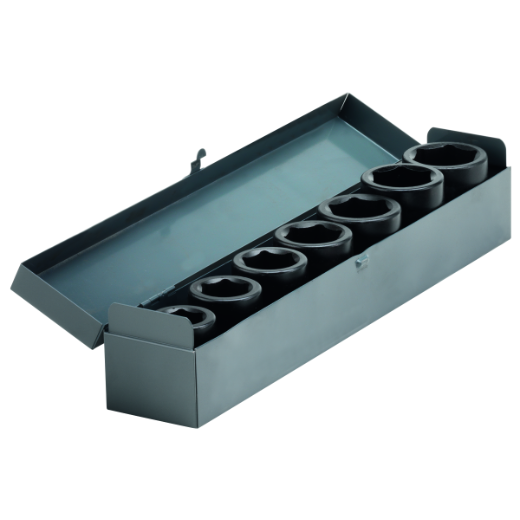 Robustes Steckschlüssel-Set SKSL-SET-1"-7 für vielseitige Schraub- und Montagearbeiten.