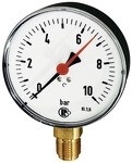 Manometer zur genauen Messung von Druck in Druckluft-, Gas- oder Hydrauliksystemen, mit gut ablesbarer Skala und robustem Gehäuse.