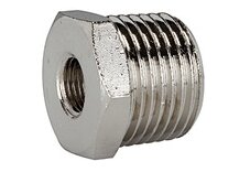 Reduzierstück 1/2" Außengewinde x 1/4" Innengewinde, robustes Verbindungselement zur Anpassung von Druckluftleitungen.