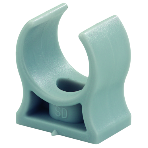 Rohrklemme RK aus Metall, ideal zum Fixieren und Stabilisieren von Rohren in Druckluft- oder Sanitärsystemen.