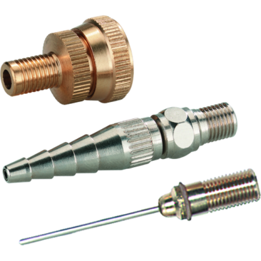 Präziser Düsenvorsatz für Reifenfüller ED-Set-RM, geeignet für exaktes Befüllen von Reifen mit Druckluft.