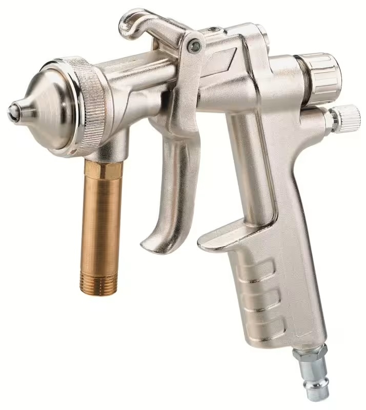 Farbspritzpistole zum feinen Zerstäuben und Auftragen von Farbe oder Lack auf Oberflächen, ideal für Möbel, Fahrzeuge oder Wände für ein glattes und gleichmäßiges Finish.