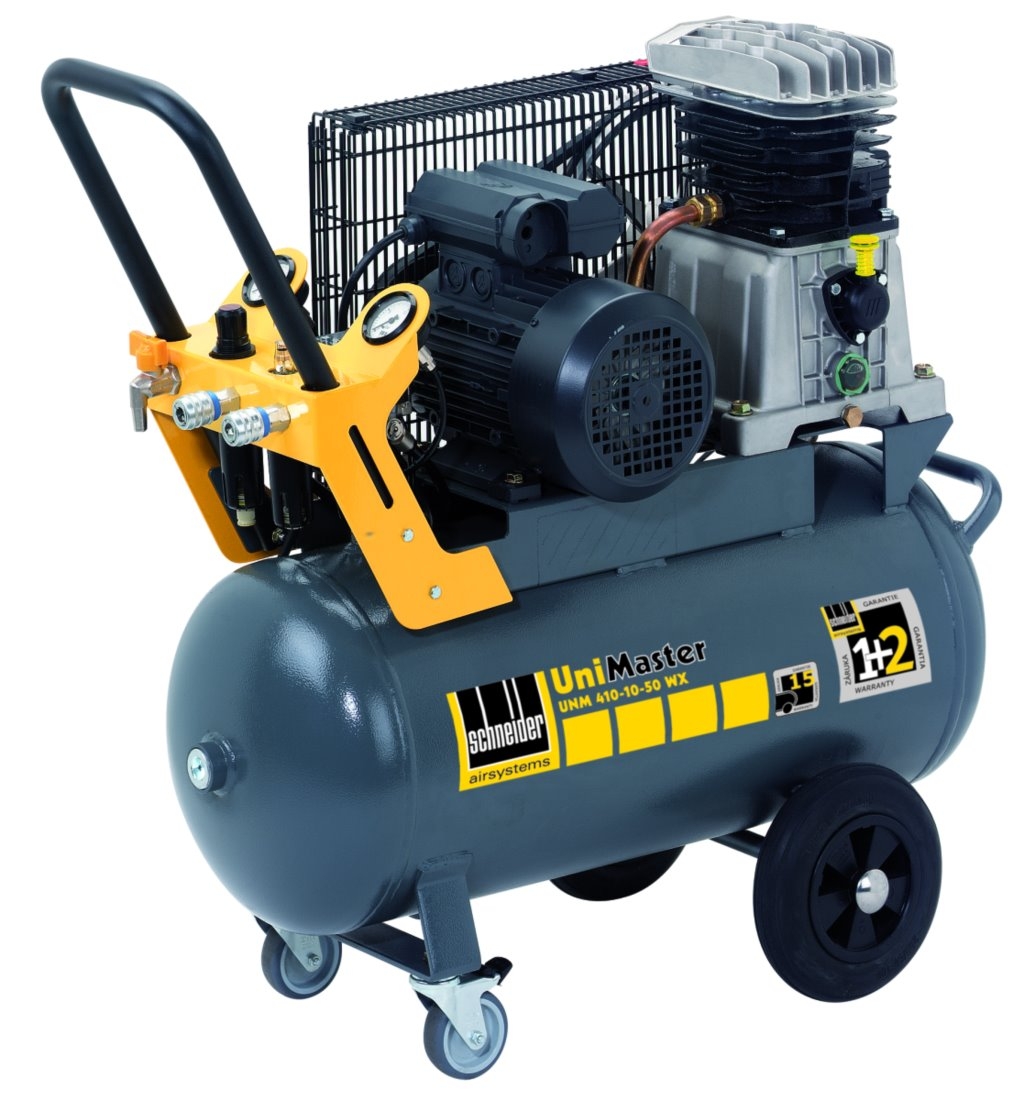 UNM 410-10-50 WX Kompressor für Werkstatt und Industrie, bietet zuverlässige Druckluftversorgung für Werkzeuge und Anlagen mit hoher Effizienz und robustem Design.