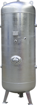 Robuster Druckluftbehälter aus Metall zur Speicherung und Bereitstellung von Druckluft in industriellen und gewerblichen Anwendungen.