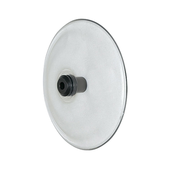 Robustes Schutzschild mit 100 mm Durchmesser, schützt vor Funken, Staub und Splittern bei Schleif-, Trenn- und Fräsarbeiten.