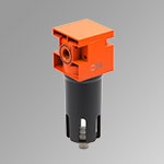 Filter-Wasserabscheider FWA zur zuverlässigen Trennung von Kondenswasser und Schmutzpartikeln aus Druckluft.