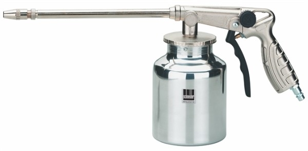 Sprühpistole für gleichmäßiges Auftragen von Flüssigkeiten, ideal für Lacke, Farben und Reinigungsmittel.