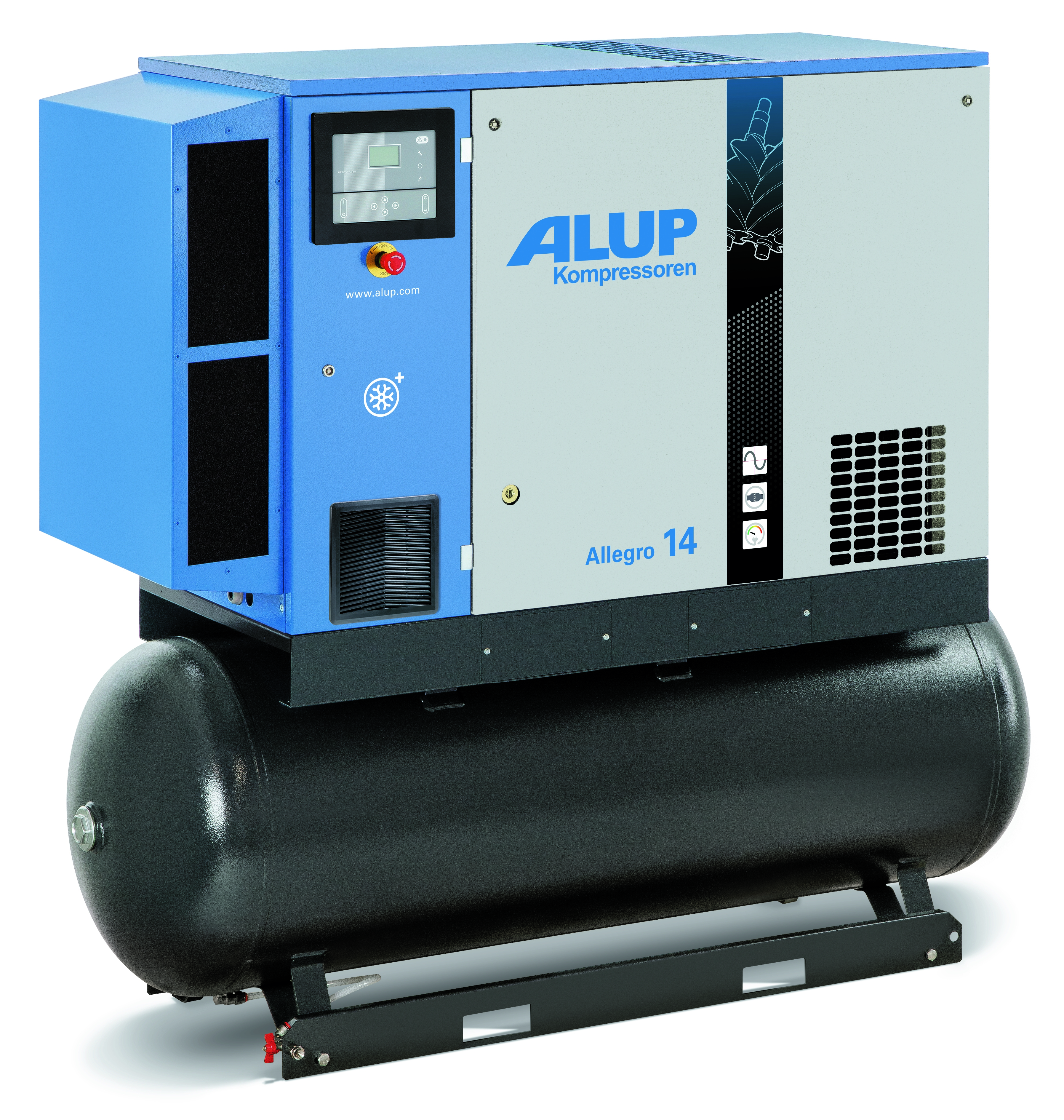 ALLEGRO 11+ 13 500 400/50 Schraubenkompressor für Werkstatt und Industrie mit hoher Förderleistung, robustem Design und zuverlässiger Druckluftversorgung.