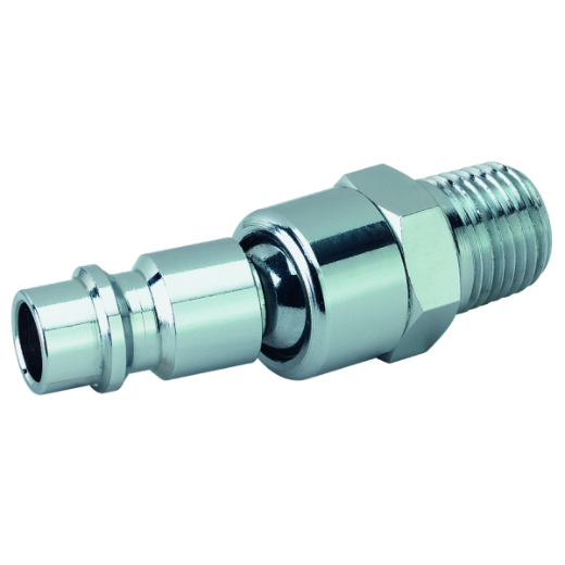 Stecknippel R 1/4" mit Drehfunktion, ermöglicht einfaches und flexibles Verbinden von Schläuchen in Druckluftsystemen.