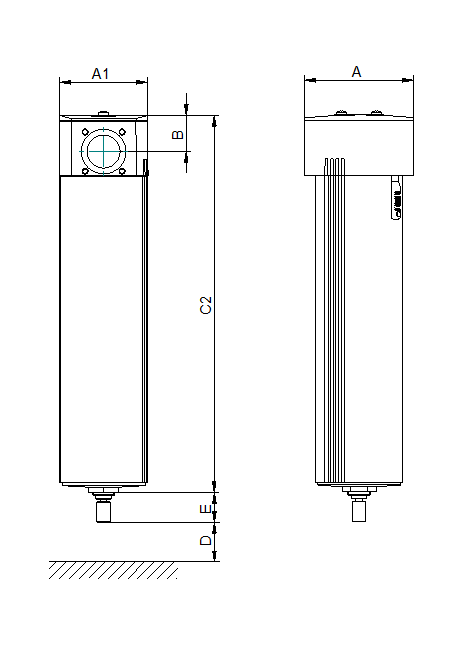 Abbildung des Wasserabscheiders CLEARPOINT 3eco S075 WWFX, der zuverlässig Kondenswasser aus Druckluftsystemen abführt und so die Luftqualität verbessert sowie Anlagen schützt.