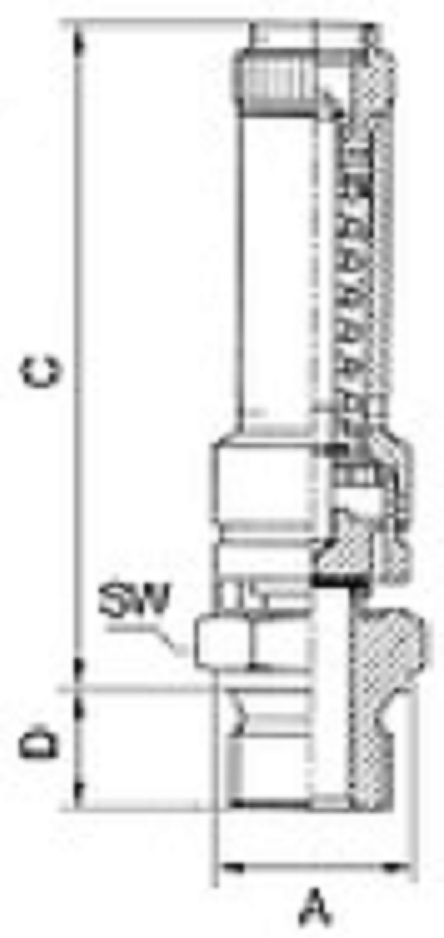 Sicherheitsventil mit R 1/2" Gewinde aus robustem Metall, schützt Druckluftsysteme und Rohrleitungen zuverlässig vor Überdruck bis 16 bar.