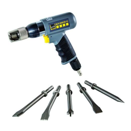 Elektrischer Meißelhammer mit robustem Gehäuse, ideal zum Abtragen von Beton, Stein oder Mauerwerk in Bau- und Renovierungsprojekten.