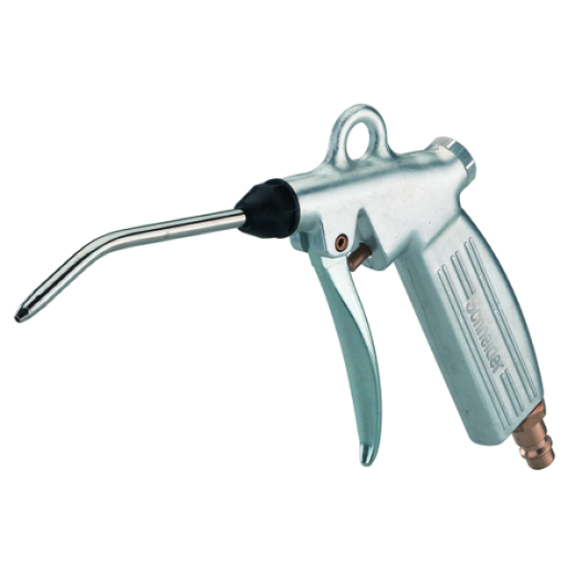 Ausblaspistole mit drehbarem Blasrohr für präzises und flexibles Ausblasen von Staub, Spänen und Schmutz; ergonomisches Design für komfortable Handhabung.